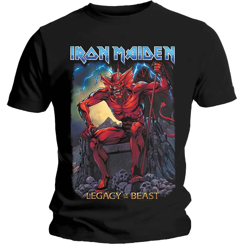 Iron Maiden Unisex T-Shirt: Legacy of the Beast 2 Devil (Black) sold by Paradiso Clothing