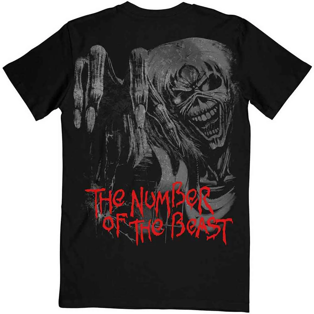 Iron Maiden Unisex T-Shirt: Number Of The Beast Jumbo (Black) (Back Print) sold by Paradiso Clothing