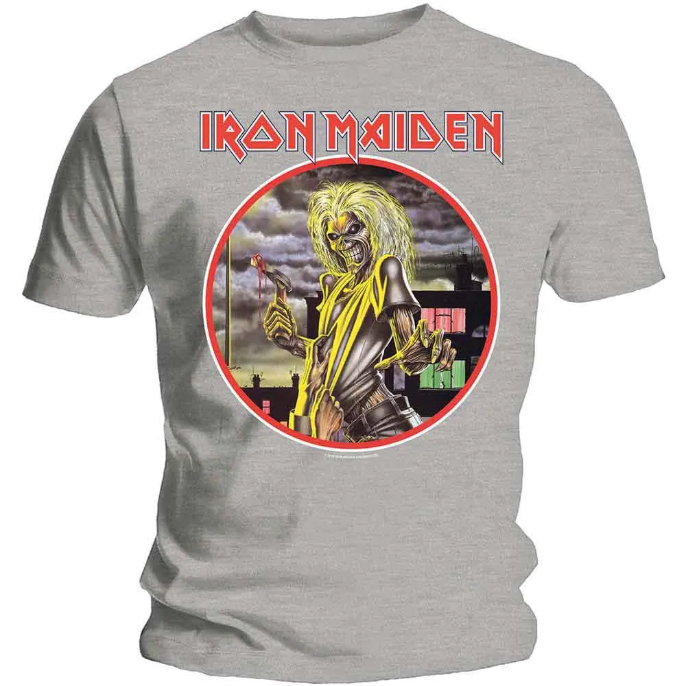 Iron Maiden Unisex T-Shirt: Killers Circle (Heather Grey) sold by Paradiso Clothing product image thumbnail 2