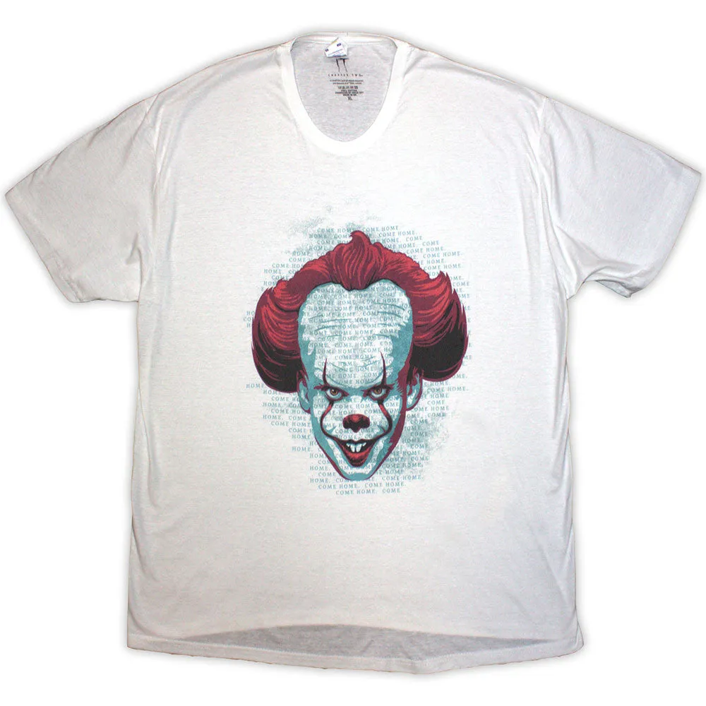 IT Unisex T-Shirt: Pennywise Come Home (White) sold by Paradiso Clothing