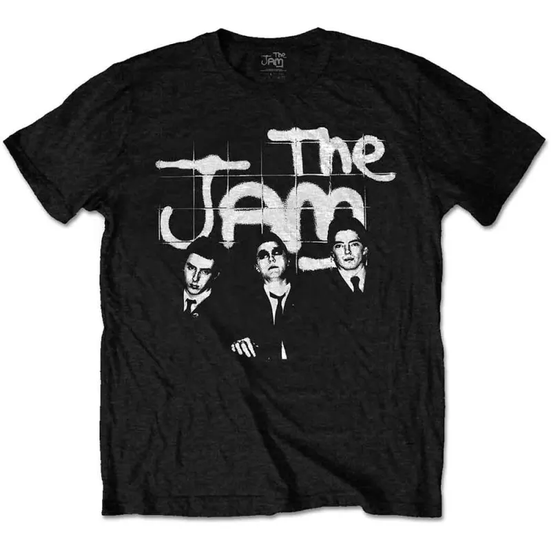 The Jam Unisex T-Shirt: B&W Group Shot (Black) made by Paradiso Clothing
