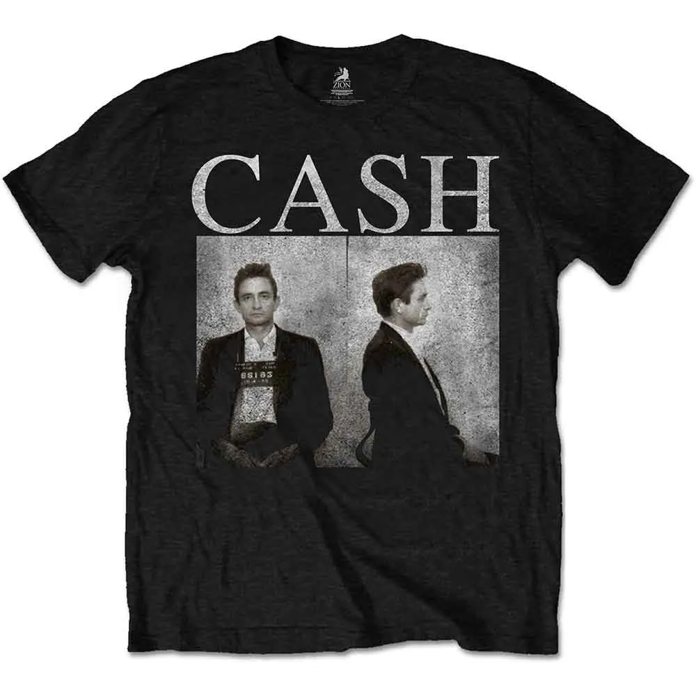 Johnny Cash Distressed Mug Shot T Shirt sold by Paradiso Clothing