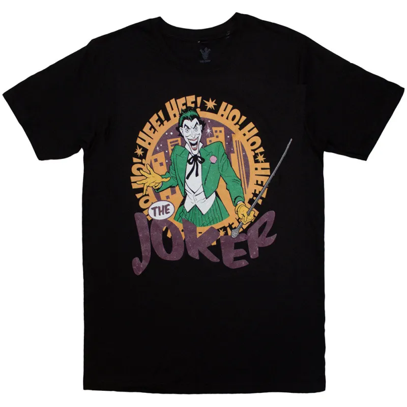 DC Comics Unisex T-Shirt: Hee Hee! Joker (Black) made by Paradiso Clothing
