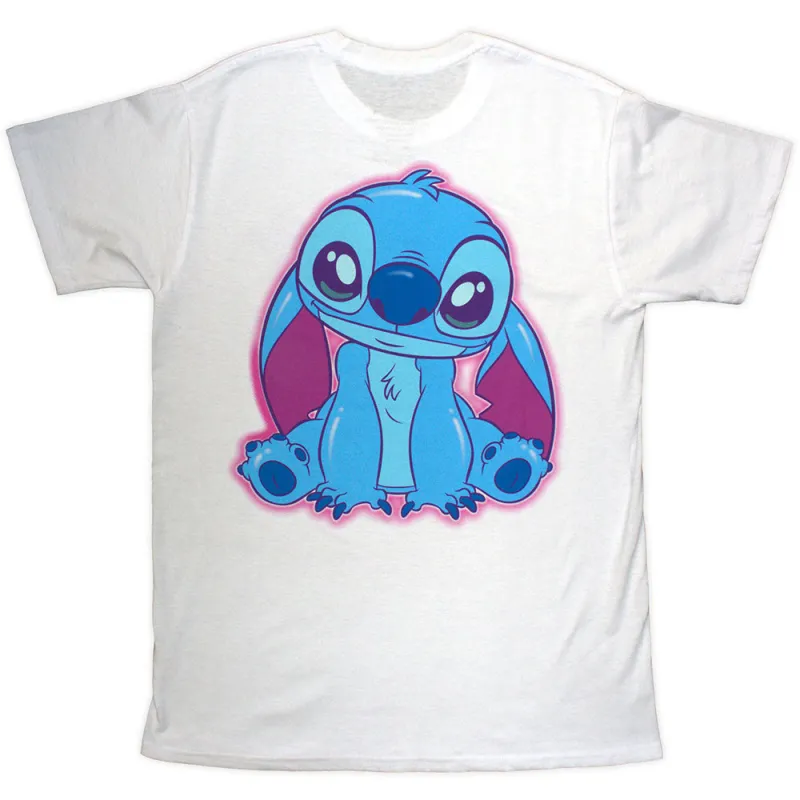 Disney Unisex T-Shirt: Stitch Spray Paint (White) (Back Print) made by Paradiso Clothing