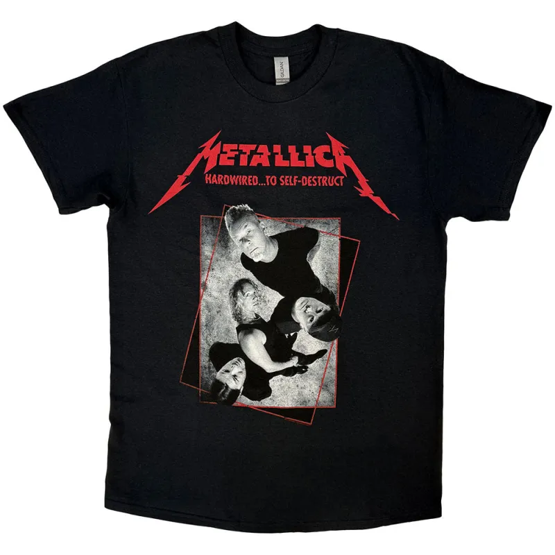 Metallica Unisex T-Shirt: Hardwired Band Concrete (Black) made by Paradiso Clothing