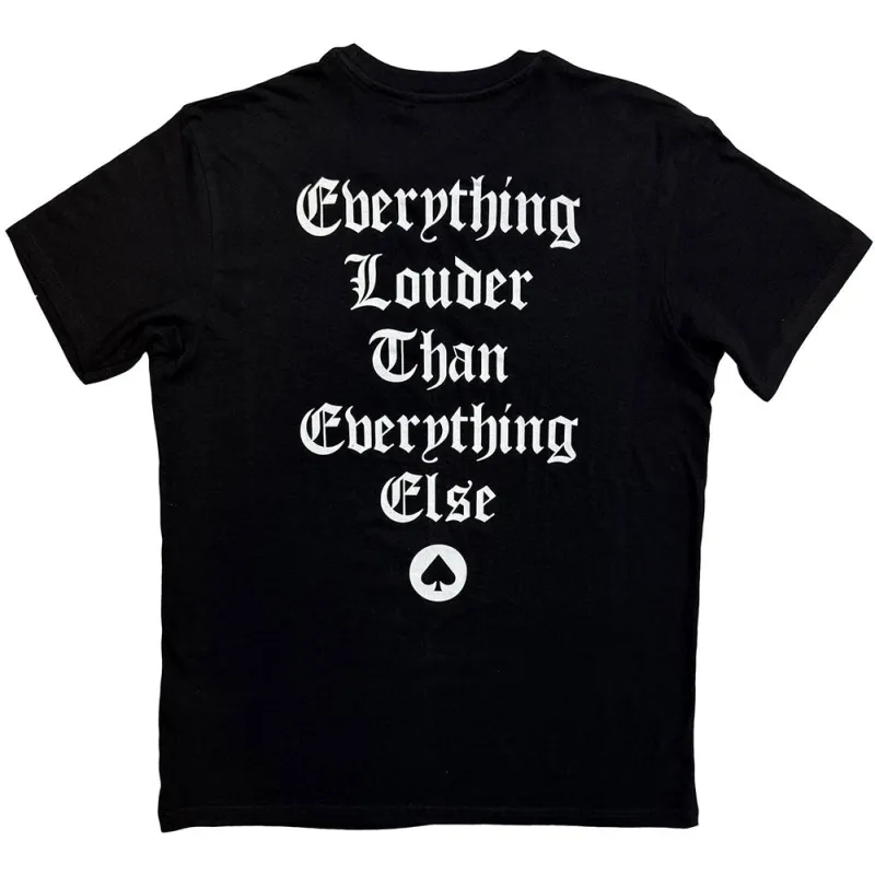 Motorhead Unisex T-Shirt: England (Black) (Back Print) made by Paradiso Clothing