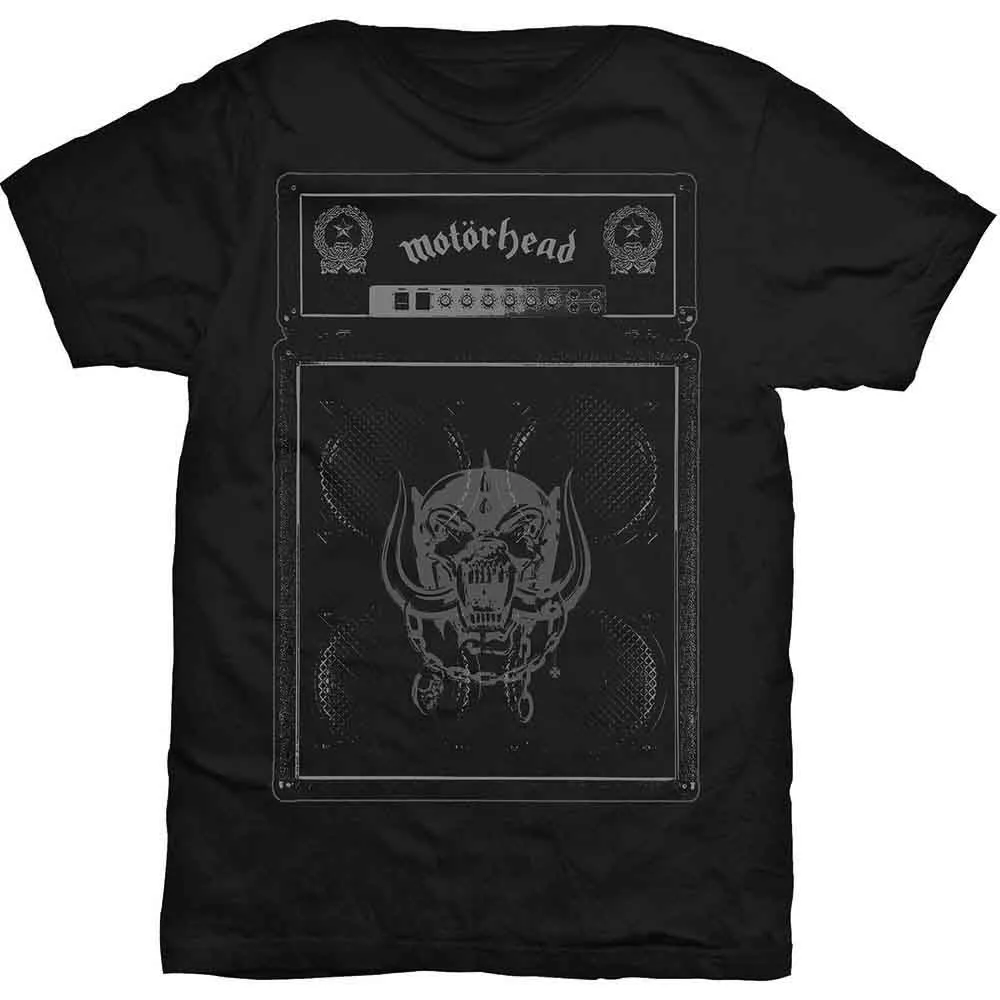 Motorhead Unisex T-Shirt: Amp Stack (Black) sold by Paradiso Clothing