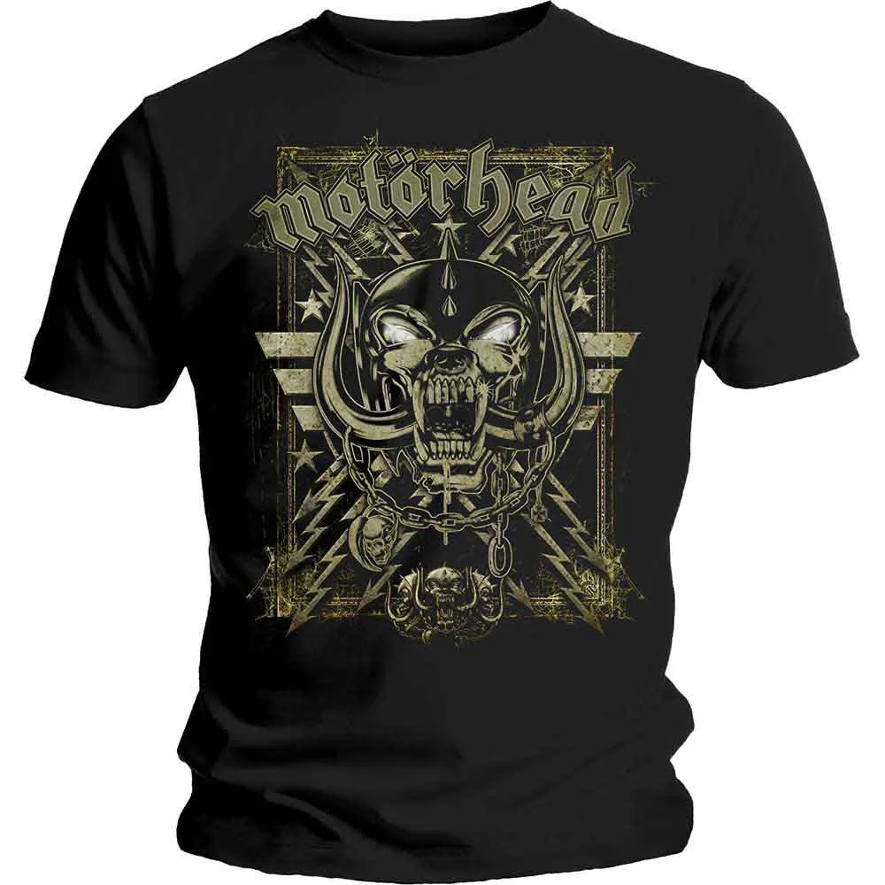Motorhead Unisex T-Shirt: Spider Webbed War Pig (Black) sold by Paradiso Clothing