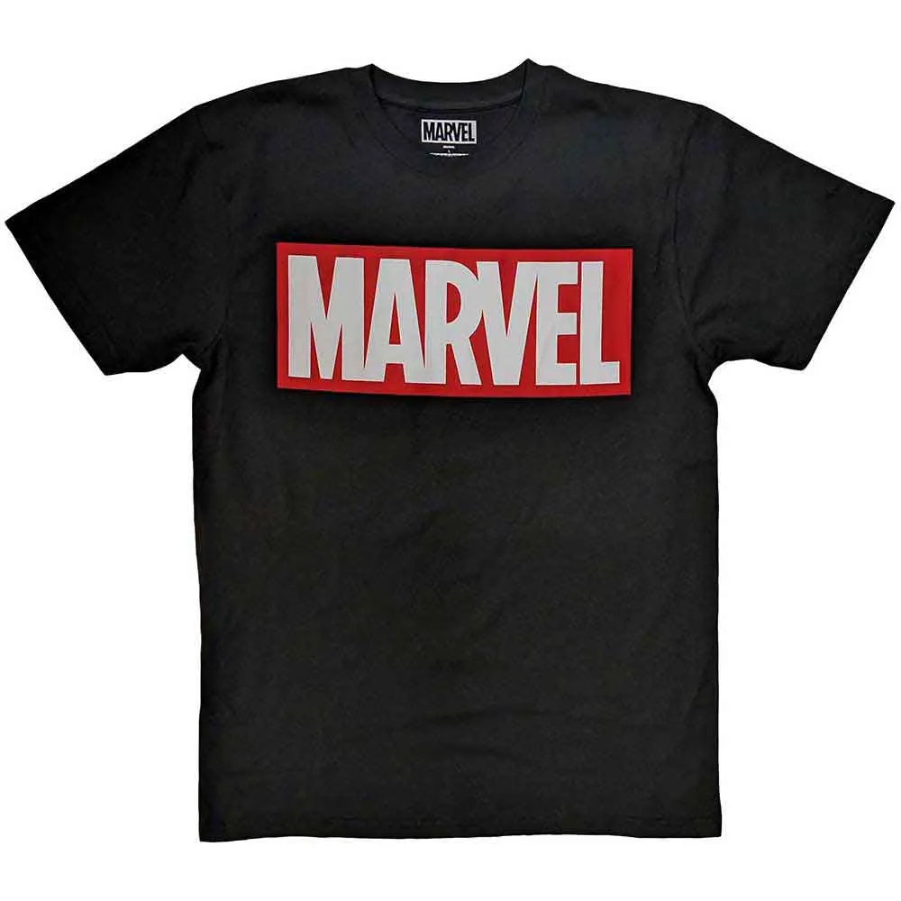 Marvel Comics Unisex T-Shirt: Box Logo (Black) sold by Paradiso Clothing