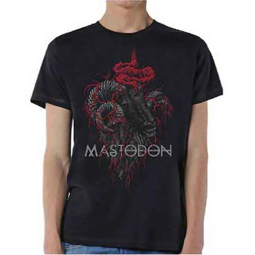 Mastodon T Shirt Rams Head Band Logo Colour Official Mens New Black sold by Paradiso Clothing