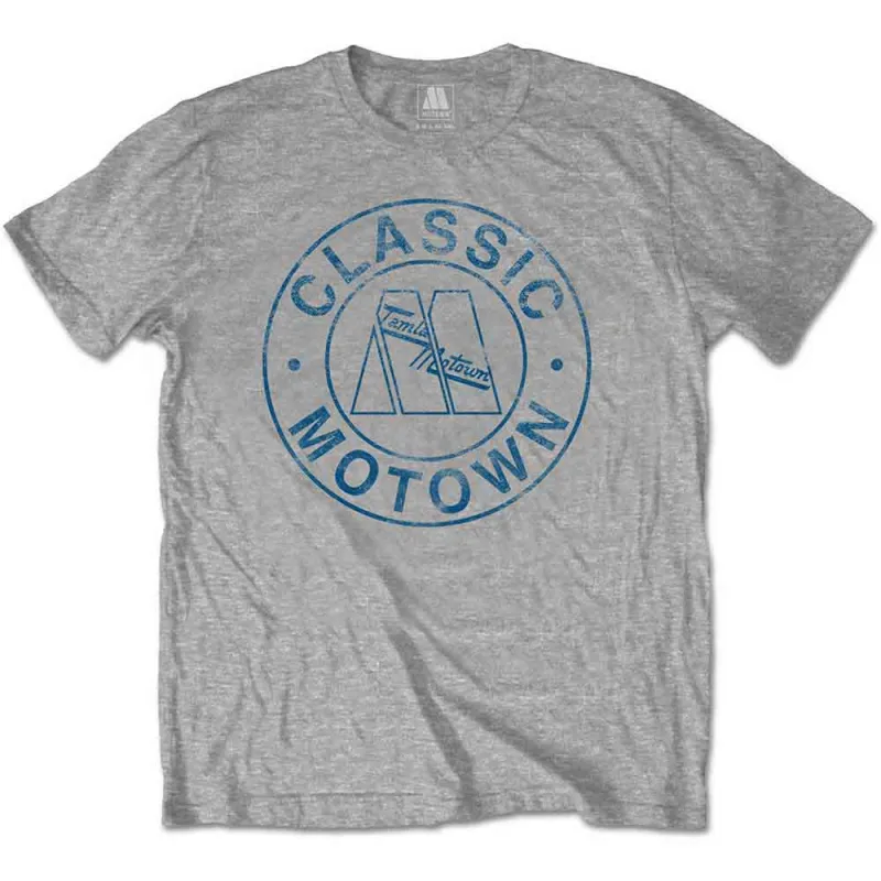 Motown Records Unisex T-Shirt: Classic Circle (Marl Grey) made by Paradiso Clothing