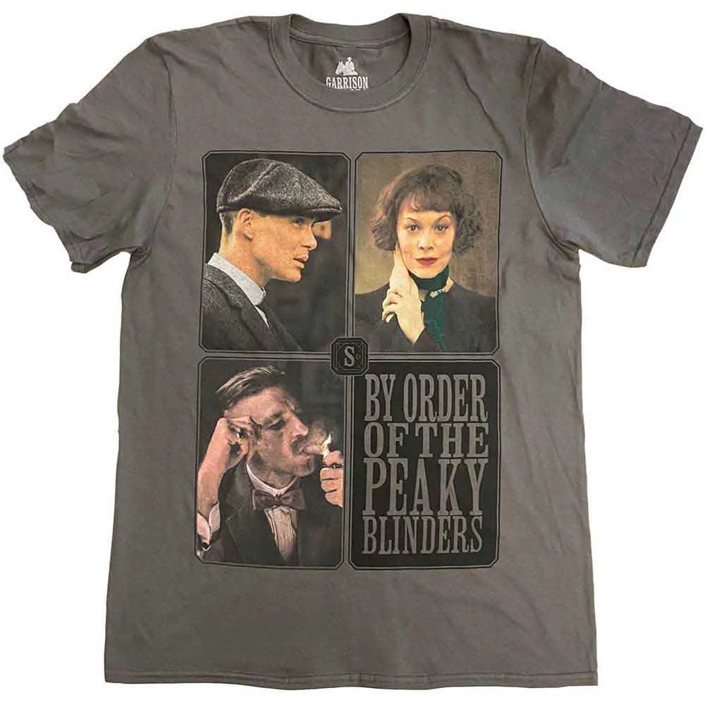 Peaky Blinders Unisex T-Shirt: Portraits Grid (Charcoal Grey) sold by Paradiso Clothing