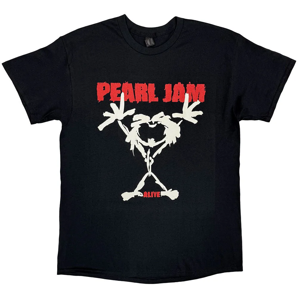 Pearl Jam Unisex T-Shirt: Stickman (Black) (Back Print) sold by Paradiso Clothing product image thumbnail 2
