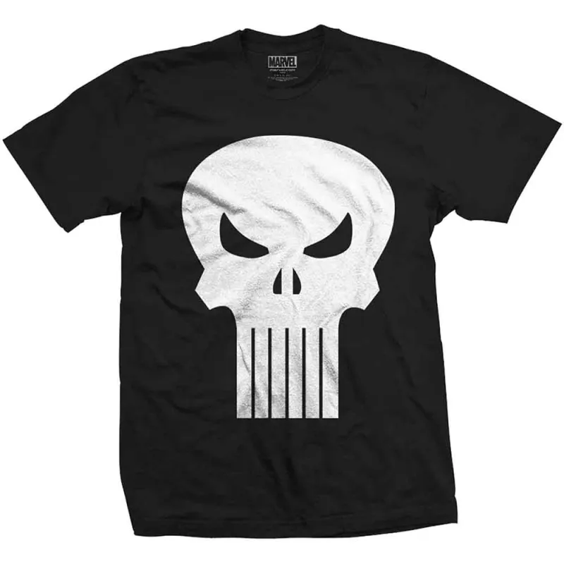 Punisher T Shirt Skull logo new Official Marvel Comics Mens Black made by Marvel