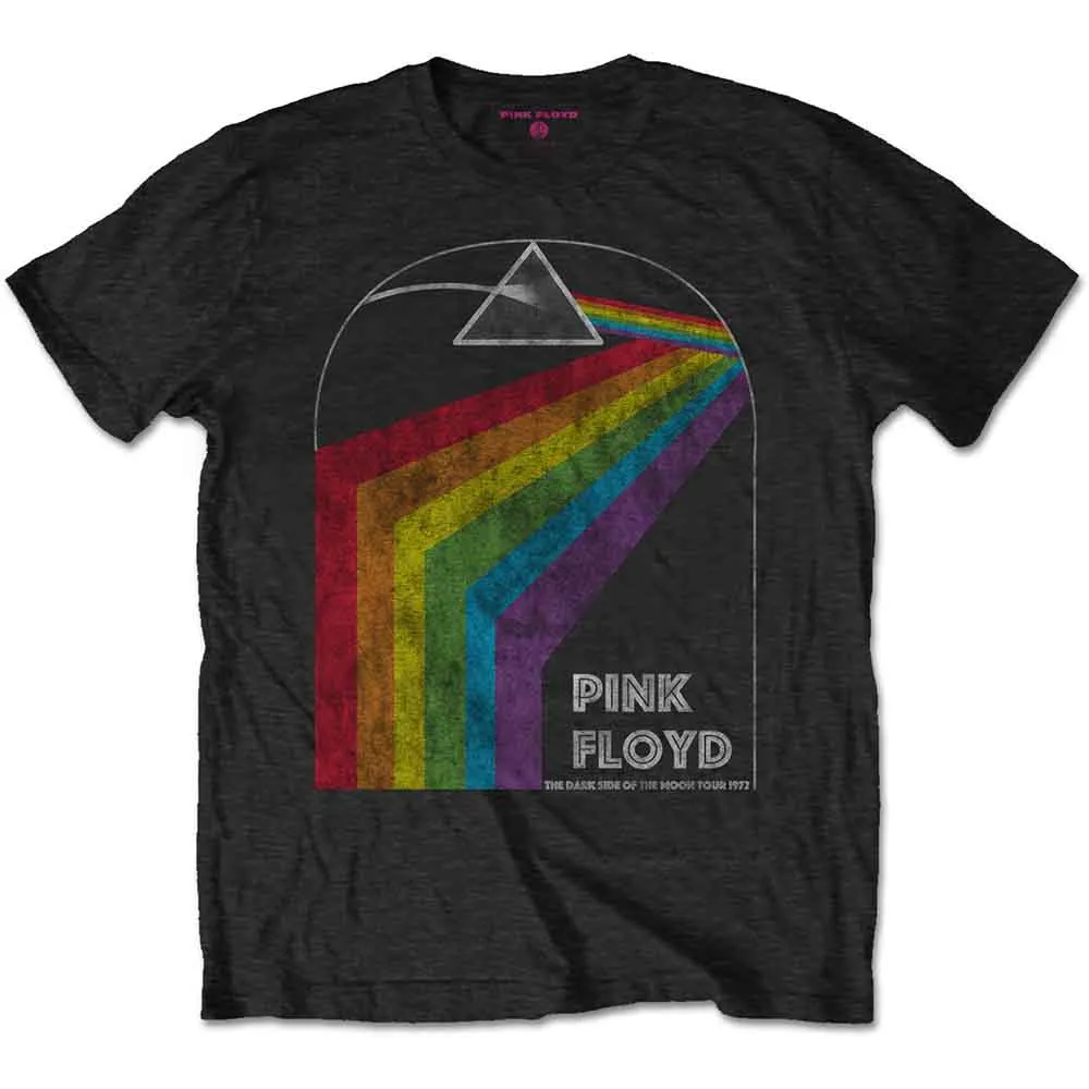 Pink Floyd Unisex T-Shirt: Dark Side of the Moon 1972 Tour (Black) (Back Print) sold by Paradiso Clothing product image thumbnail 2