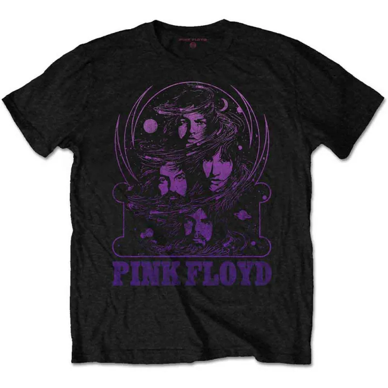 Pink Floyd Unisex T-Shirt: Purple Swirl (Black) sold by Paradiso Clothing