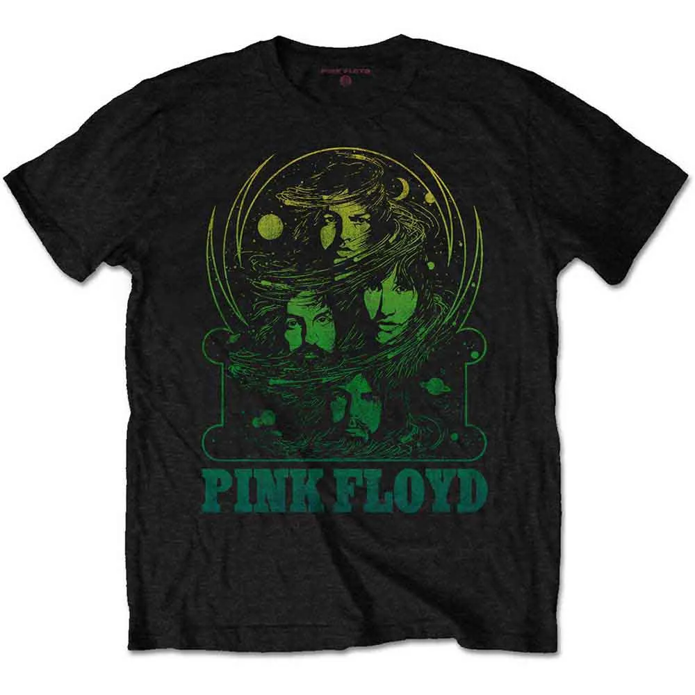 Pink Floyd Unisex T-Shirt: Green Swirl (Black) sold by Paradiso Clothing
