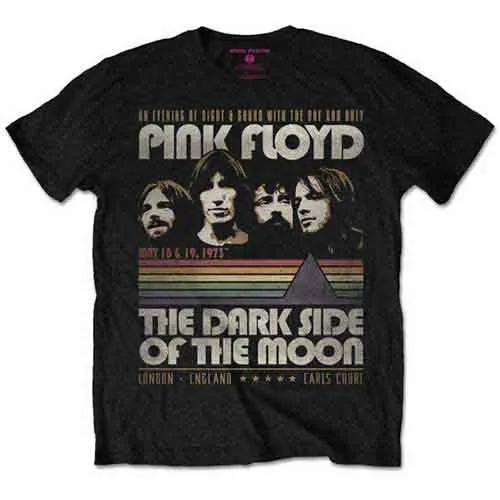 Pink Floyd Unisex T-Shirt: Vintage Stripes (Black) sold by Paradiso Clothing