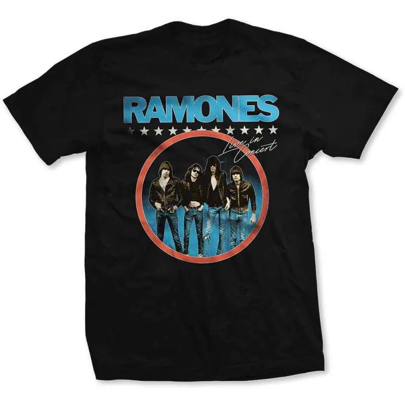Ramones Unisex T-Shirt: Circle Photo (Black) made by Paradiso Clothing
