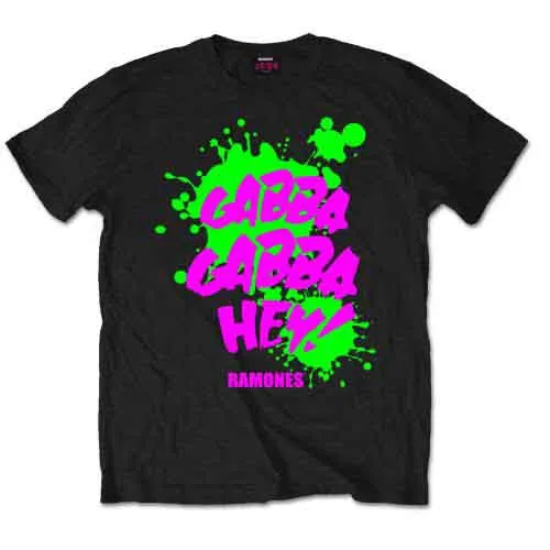 Ramones Unisex T-Shirt: Gabba Gabba Hey (Black) sold by Paradiso Clothing