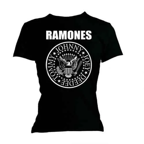 Ramones Ladies T-Shirt: Seal (Black) (Skinny Fit) sold by Paradiso Clothing product image thumbnail 2