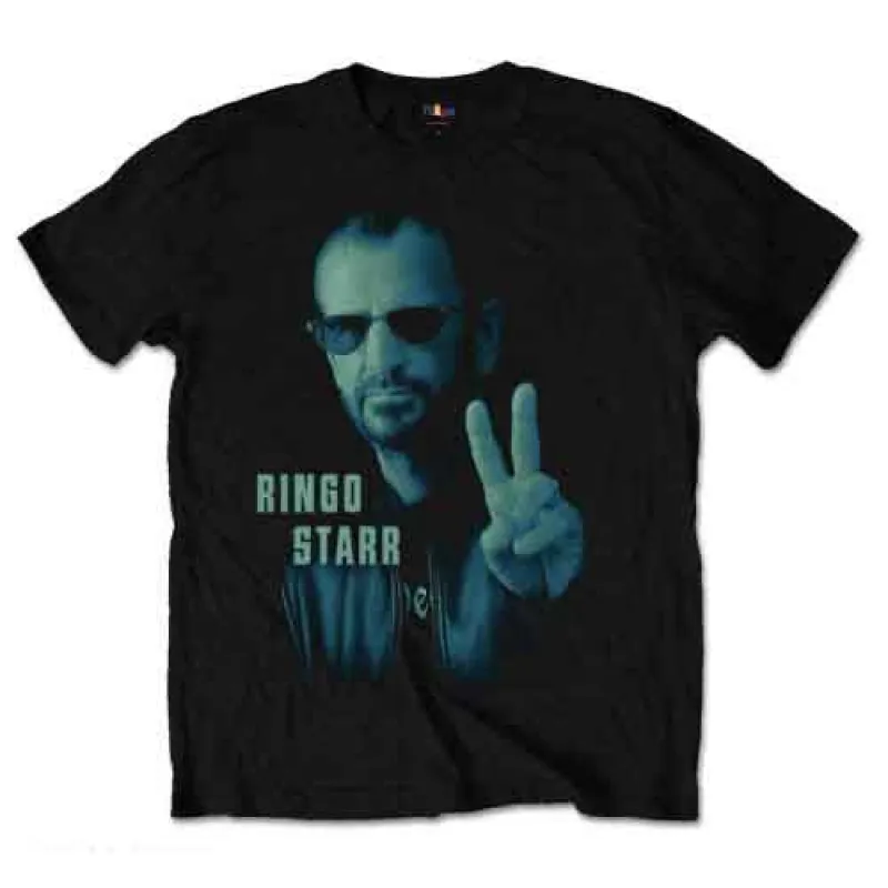 Ringo Starr Peace Fingers T Shirt made by Paradiso Clothing
