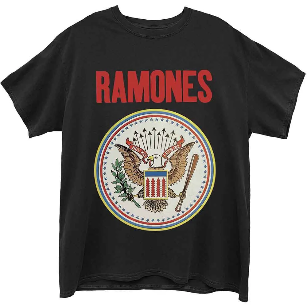 Ramones Unisex T-Shirt: Full Colour Seal (Black) sold by Paradiso Clothing