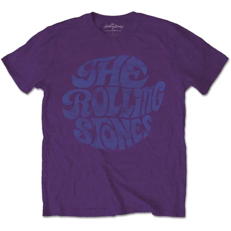 The Rolling Stones Unisex T-Shirt: Vintage 70s Logo (Purple) sold by Paradiso Clothing