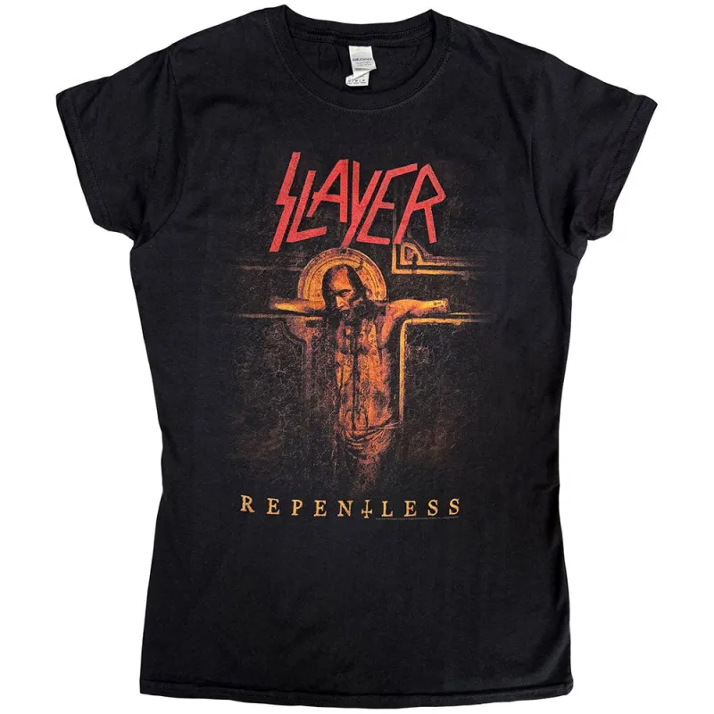 Slayer Ladies T-Shirt: Repentless Crucifix (Black) sold by Paradiso Clothing