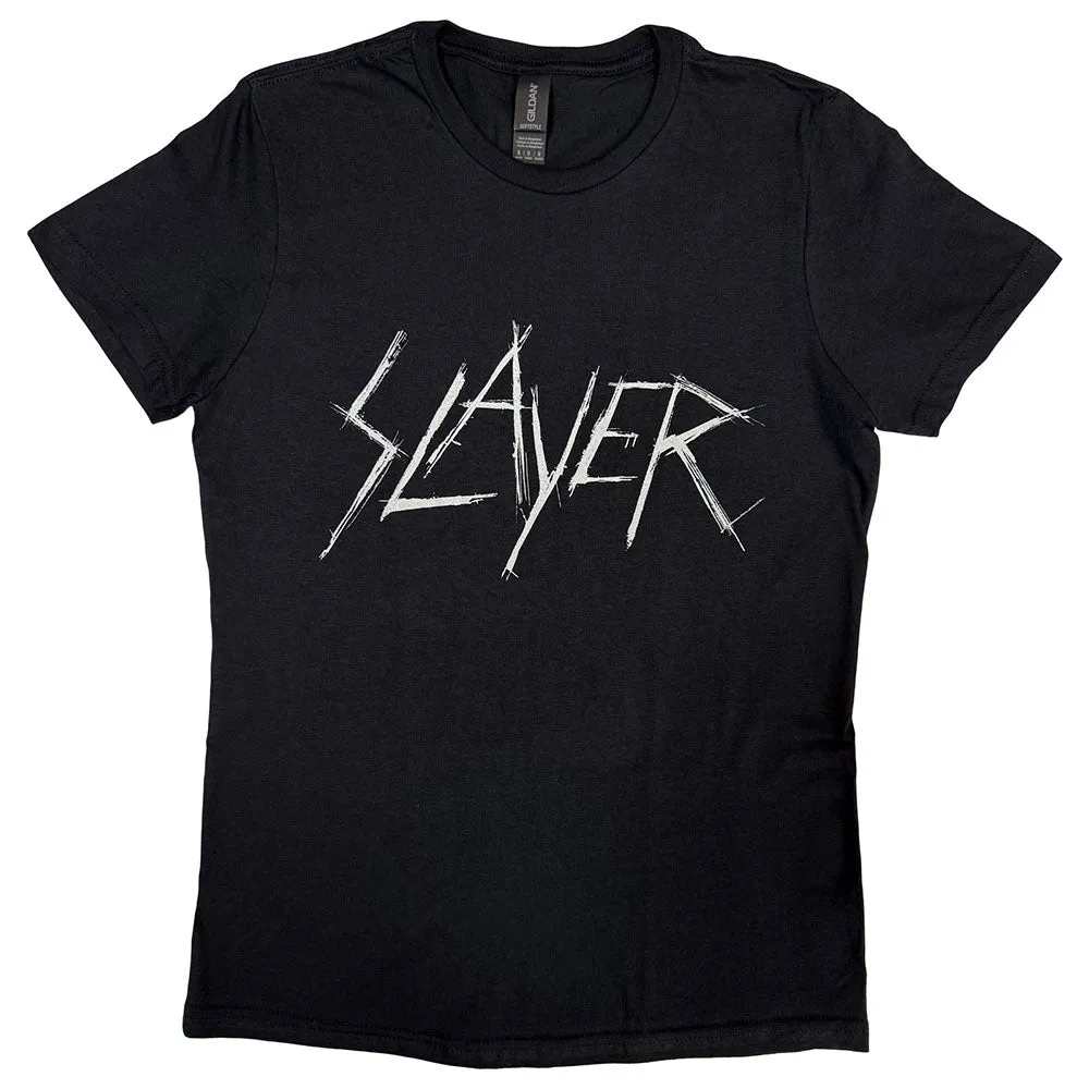 Slayer Scratched Logo Skinny Fit T Shirt sold by Paradiso Clothing product image thumbnail 2