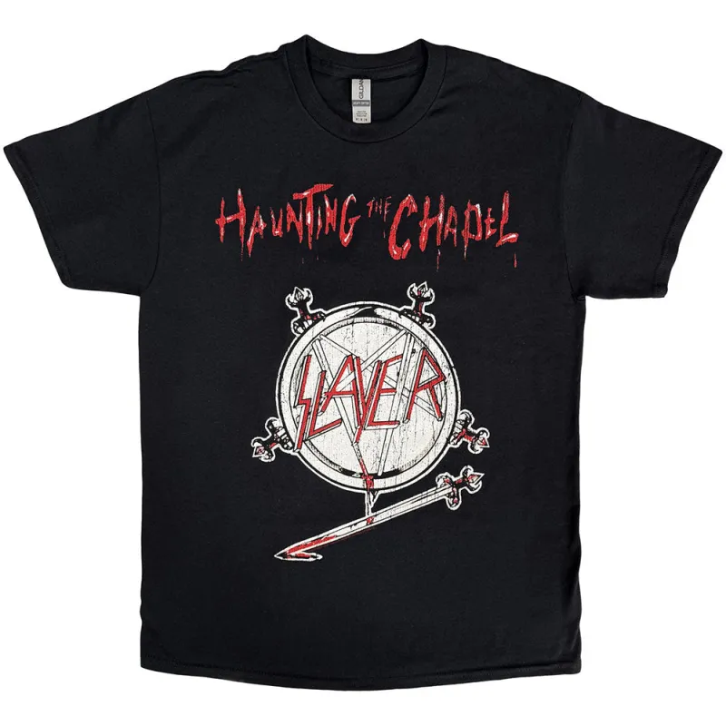 Slayer Unisex T-Shirt: Haunting the Chapel (Black) made by Paradiso Clothing