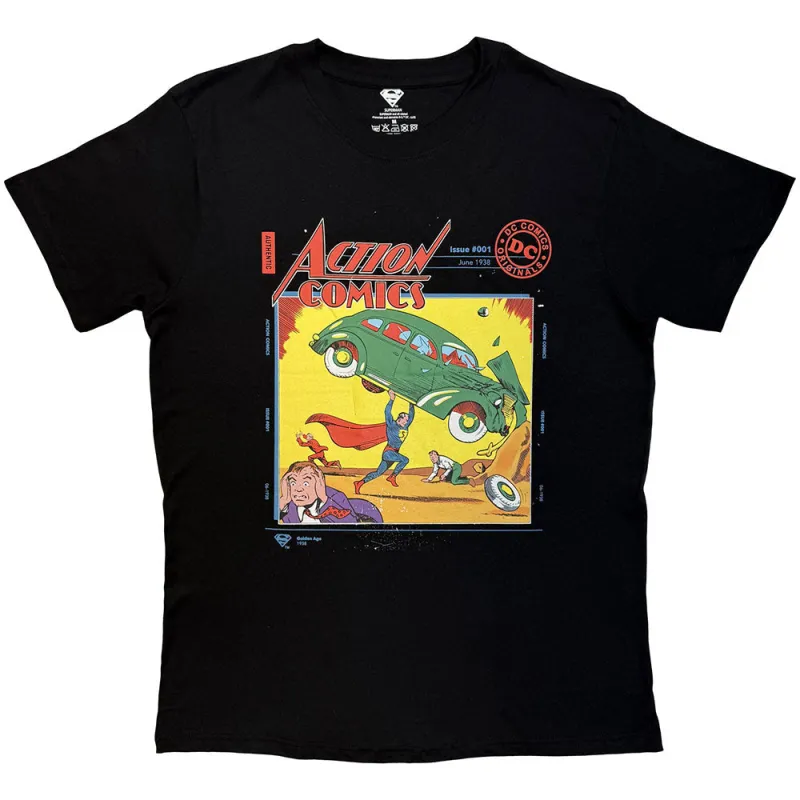DC Comics Unisex T-Shirt: Superman Car (Black) made by Paradiso Clothing