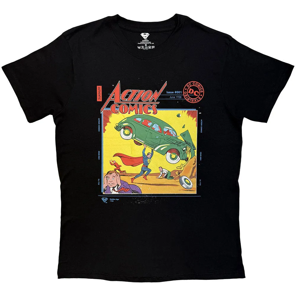 DC Comics Unisex T-Shirt: Superman Car (Black) sold by Paradiso Clothing