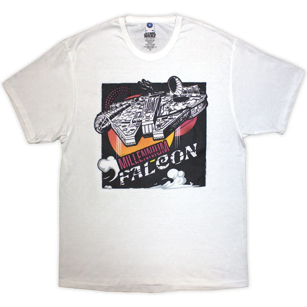 Star Wars Unisex T-Shirt: Millennium Falcon Graphic (White) sold by Paradiso Clothing