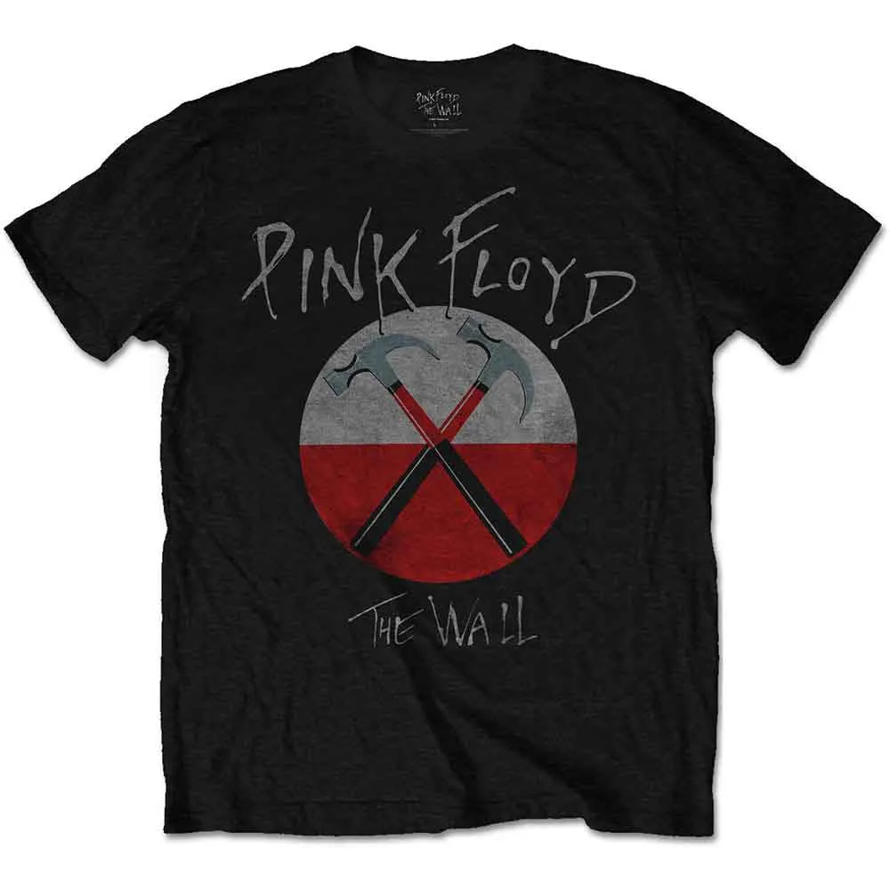 Pink Floyd Unisex T-Shirt: The Wall Hammers Logo (Black) sold by Paradiso Clothing