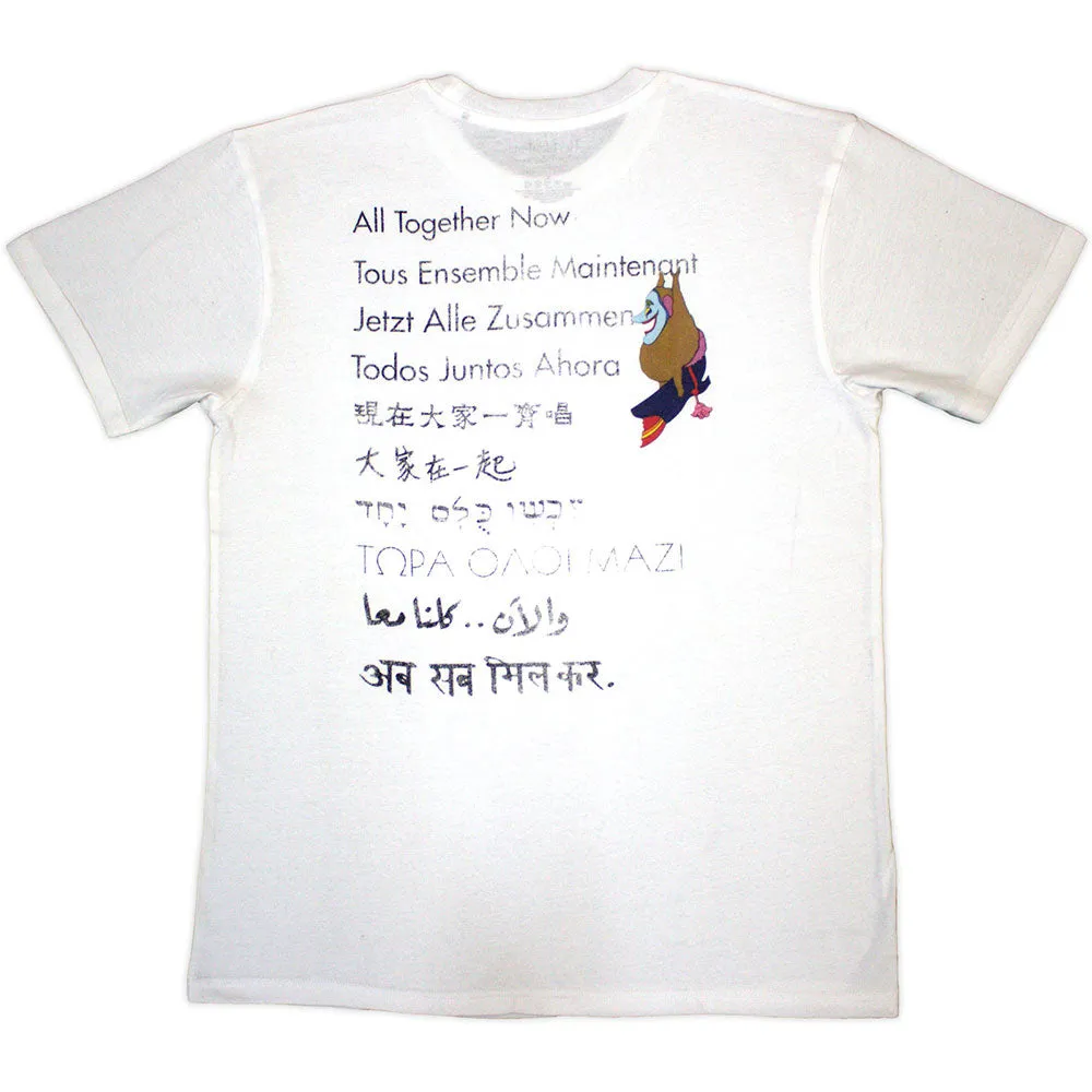 The Beatles Unisex T-Shirt: Yellow Submarine Heads Collage / ATN (White) (Back Print) sold by Paradiso Clothing