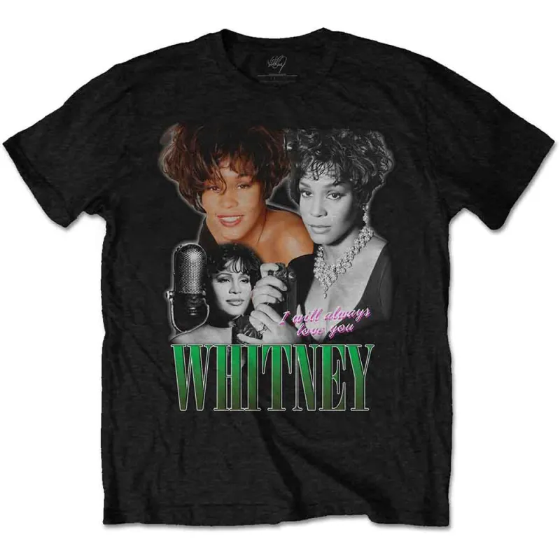 Whitney Houston Unisex T-Shirt: Always Love You Homage (Black) made by Paradiso Clothing