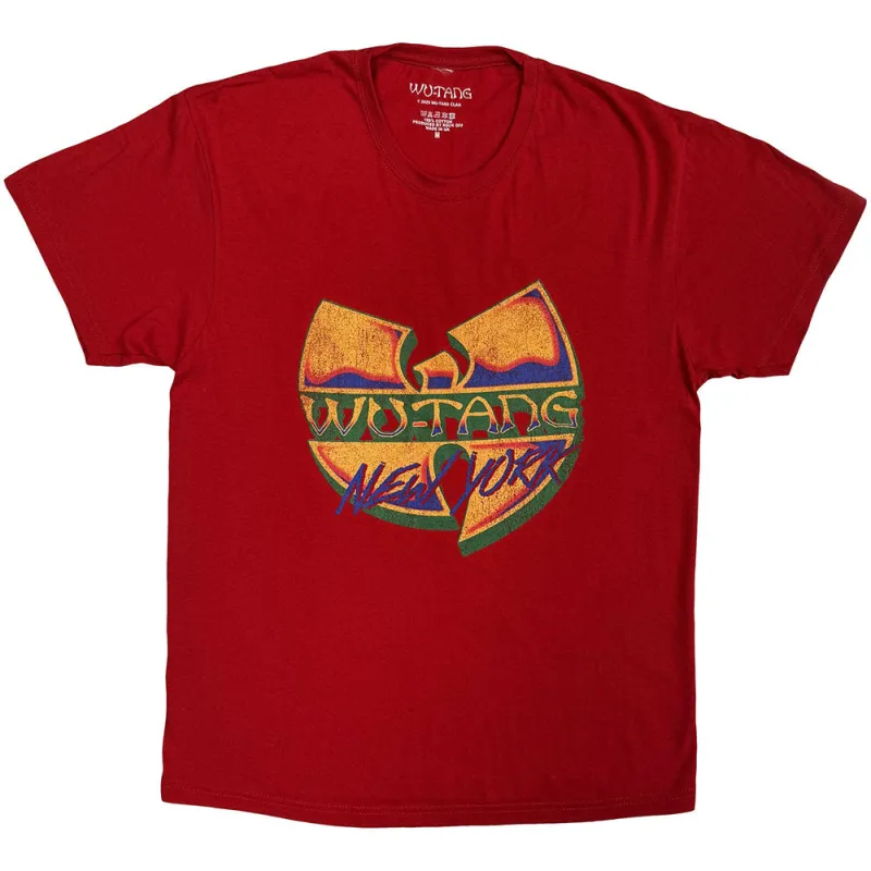 Wu-Tang Clan Unisex T-Shirt: New York V1 (Red) made by Wutang