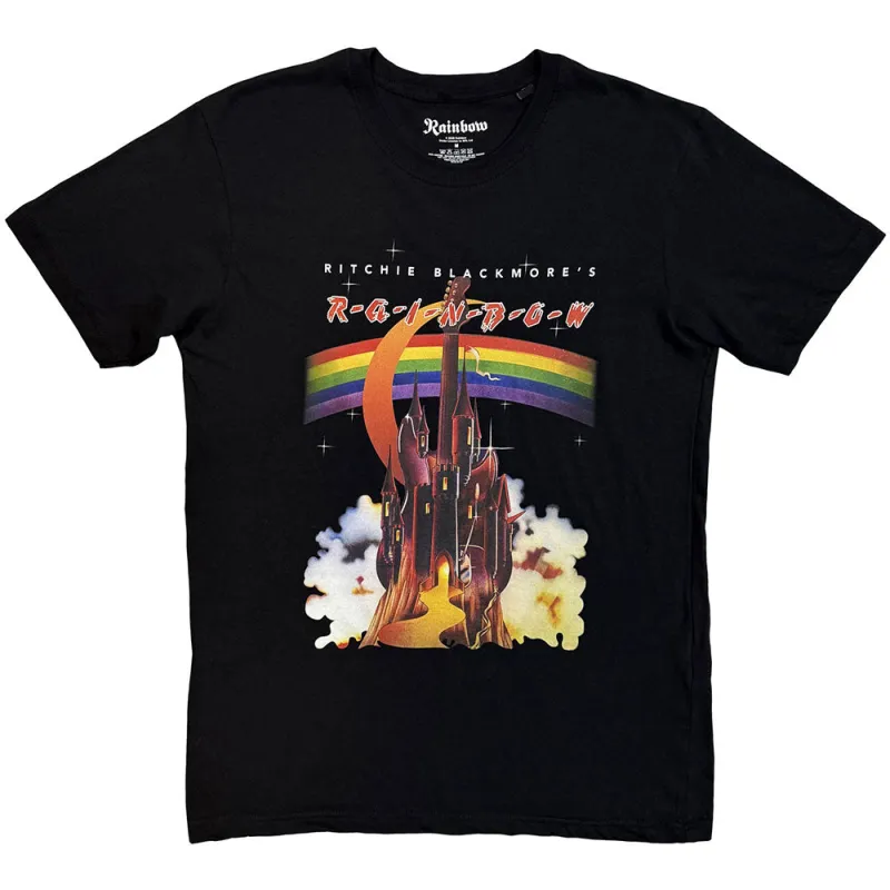 Rainbow Unisex T-Shirt: Rainbow Castle (Black) made by Rainbow