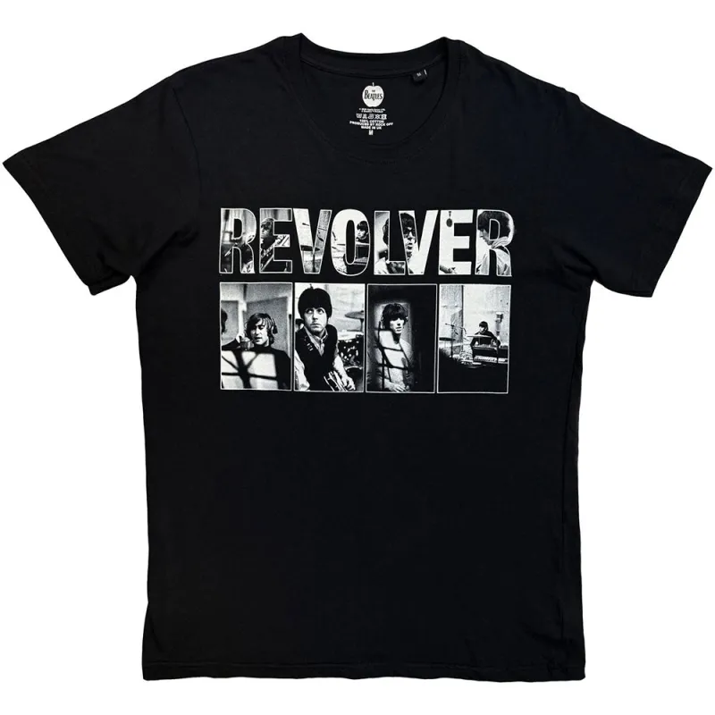 The Beatles Unisex T-Shirt: Revolver Portraits (Black) sold by Paradiso Clothing