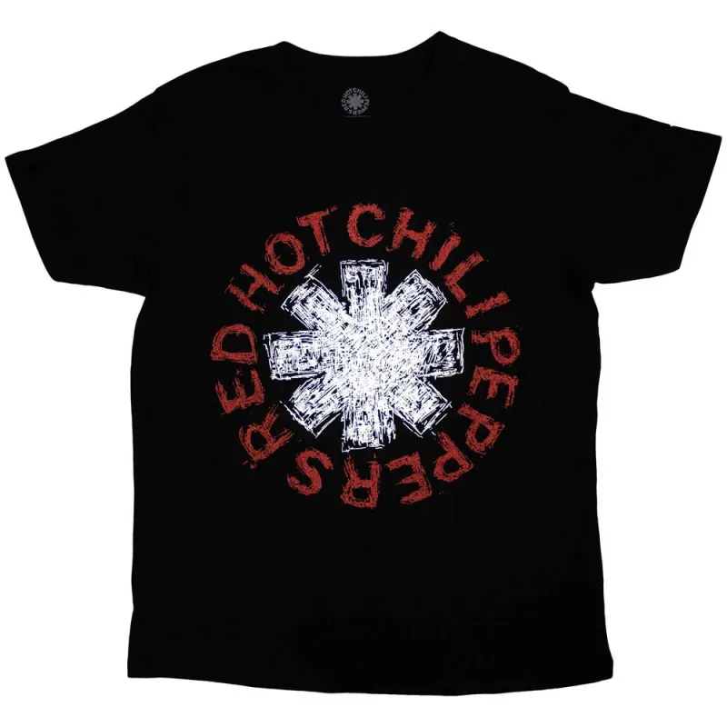 Red Hot Chili Peppers Scribble Asterisk T Shirt made by Paradiso Clothing