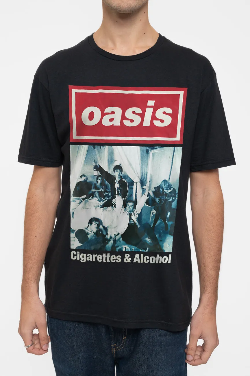 Oasis Cigarettes and Alcohol Single Cover T Shirt sold by Paradiso Clothing product image thumbnail 3