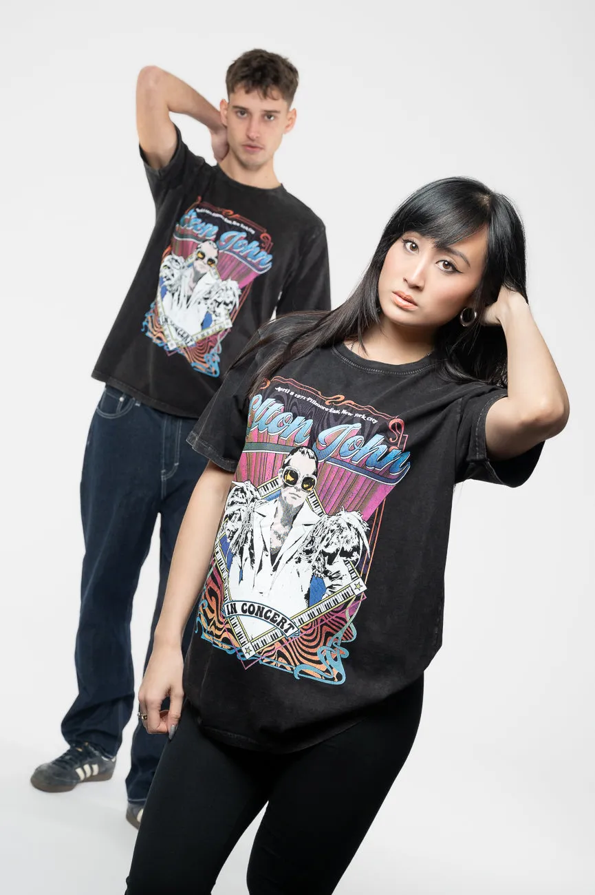 Elton John Psych Vintage Limited Edition 999 Only Premium Wash T Shirt sold by Paradiso Clothing