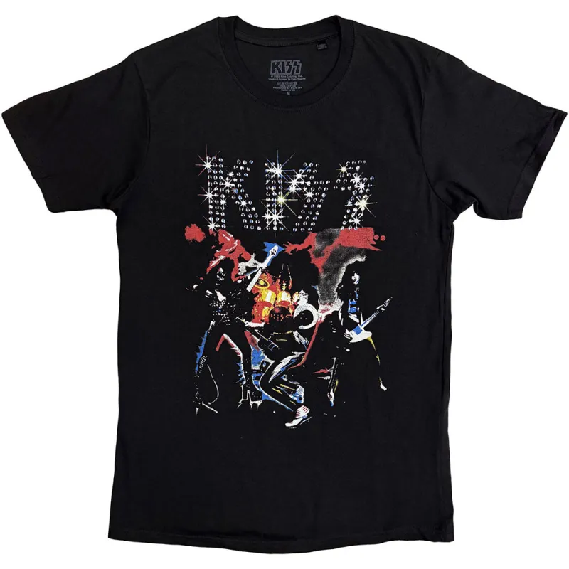KISS Band Logo Sparkle T Shirt made by Kiss