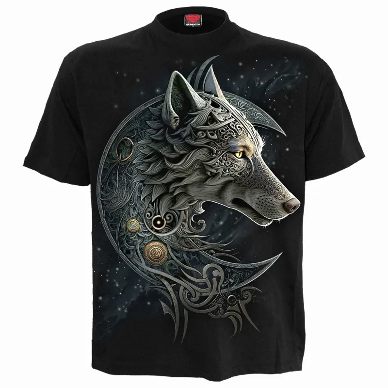 Spiral - CELTIC WOLF - T-Shirt Black made by Paradiso Clothing