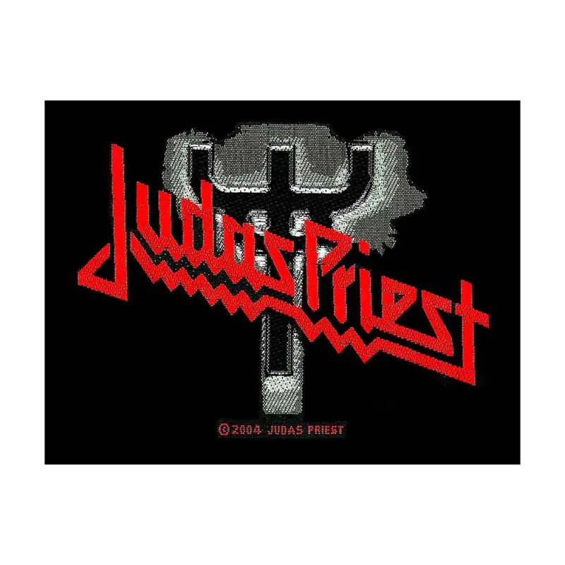 Judas Priest Standard Patch Fork Band Logo new Official Black made by Paradiso Clothing