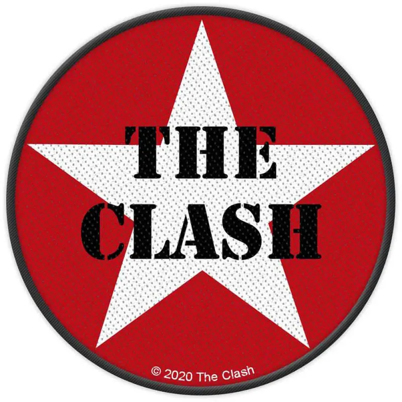 The Clash Standard Patch Military Logo new Official Red made by Paradiso Clothing