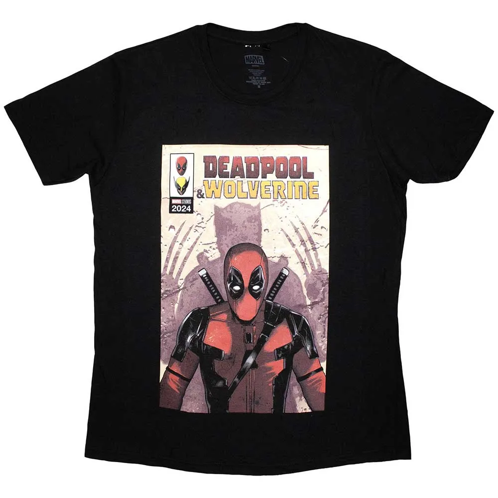 Marvel Comics Unisex T-Shirt: Deadpool & Wolverine Comic Cover (Black) sold by Paradiso Clothing