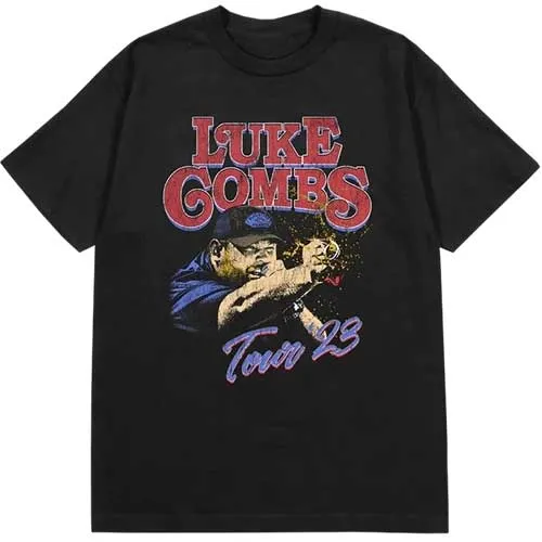 Luke Combs Unisex T-Shirt: Tour '23 Smashing Beer (Black) (Back Print & Ex-Tour) sold by Paradiso Clothing product image thumbnail 2