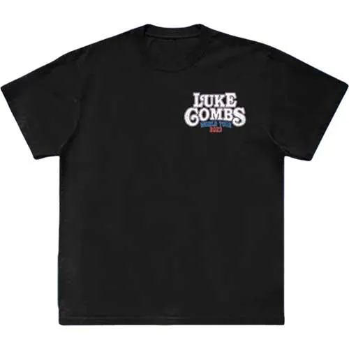 Luke Combs Unisex T-Shirt: Tour '23 Skull (Black) (Back Print & Ex-Tour) sold by Paradiso Clothing product image thumbnail 2